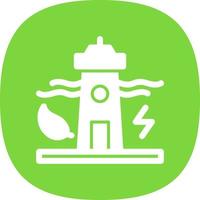 Tidal Power Flat Icon vector