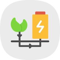 Green Energy Flat Icon vector