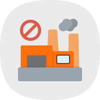 No Fossil Fuels Flat Icon vector