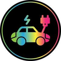 icono plano de coche eléctrico vector