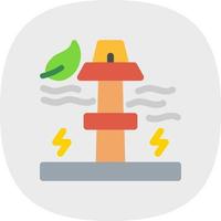 Wave Power Flat Icon vector