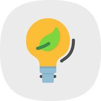 Eco Bulb Flat Icon vector