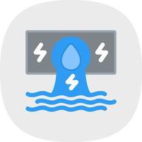 Hydroelectricity Flat Icon vector