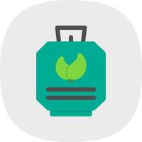 Biogas Cylinder Flat Icon vector