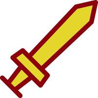 Game Sword Line Vector Icon Design