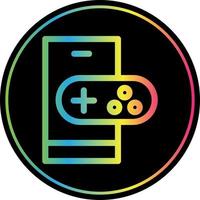 diseño de icono de vector de línea de juegos móviles