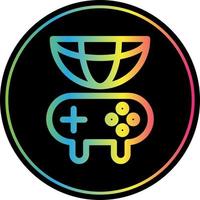 Global Gaming Line Vector Icon Design