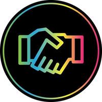 Game Handshake Line Vector Icon Design