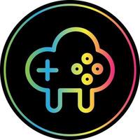 Cloud Game Line Vector Icon Design