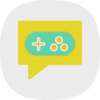 Game Chat Line Vector Icon Design