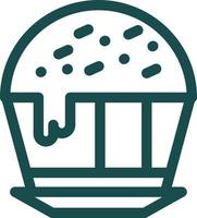 diseño de icono de vector de cupcake de chocolate