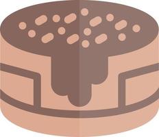 Chocolate Cake Vector Icon Design