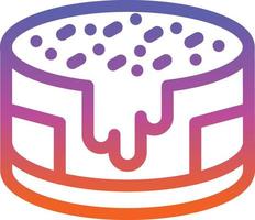 Chocolate Cake Vector Icon Design