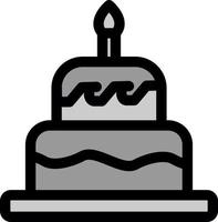 Two Layered Cake Vector Icon Design