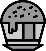 Chocolate Cupcake Vector Icon Design