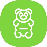 diseño de icono de vector de oso gomoso