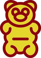 diseño de icono de vector de oso gomoso