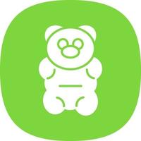 diseño de icono de vector de oso gomoso