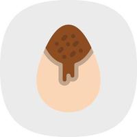 Chocolate Egg Vector Icon Design