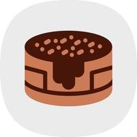 Chocolate Cake Vector Icon Design