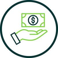 Cash Donation Vector Icon Design