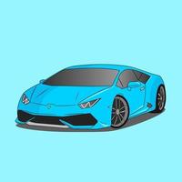 Blue Sport Car Vector