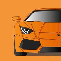 Orange Sport Car Vector
