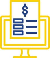 Online Invoice Vector Icon Design