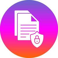 diseño de icono de vector de seguridad de documento