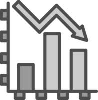 Decline Diagram Vector Icon Design