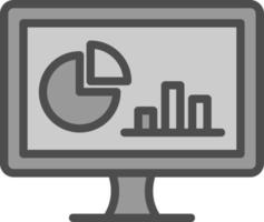 diseño de icono de vector de estadísticas en línea