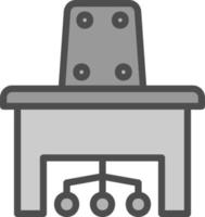 Desk Chair Vector Icon Design