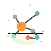 átomo bioquímica biología adn genética resumen color plano icono plantilla vector