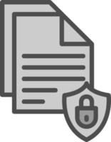 diseño de icono de vector de seguridad de documento