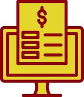 Online Invoice Vector Icon Design