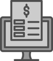 Online Invoice Vector Icon Design