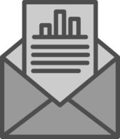 diseño de icono de vector de estadísticas de correo electrónico