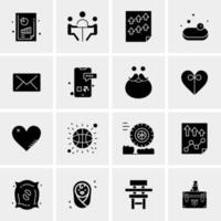 16 Universal Business Icons Vector Creative Icon Illustration to use in web and Mobile Related project