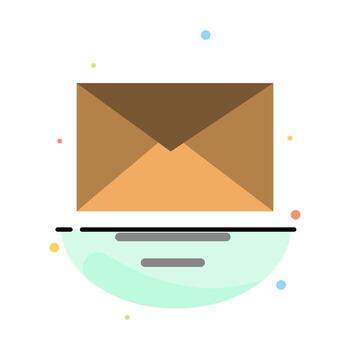 Mail Email Text Abstract Flat Color Icon Template vector