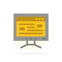 Computer Online Study Education Abstract Circle Background Flat color Icon vector