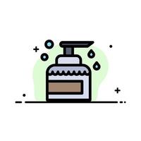 Cleaning House Keeping Product Spray  Business Flat Line Filled Icon Vector Banner Template