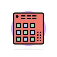 Audio Controller Dj Live Mixer Abstract Circle Background Flat color Icon vector