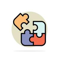 Business Game Logic Puzzle Square Abstract Circle Background Flat color Icon vector