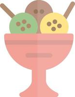 Icecream Bowl Vector Icon Design
