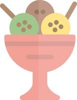 Icecream Bowl Vector Icon Design