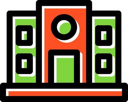 Cloud Based Architecture Vector Icon Design