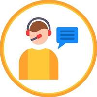 Customer Service Agent Vector Icon Design