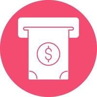 Cash Withdrawal Vector Icon Design