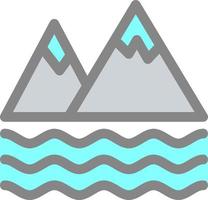 icono de glifo de paisaje de bahía vector