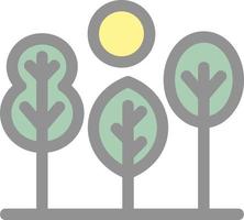 Tree Landscape Glyph Icon vector